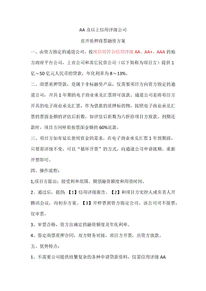 2A评级直开质押商票融资方案.docx