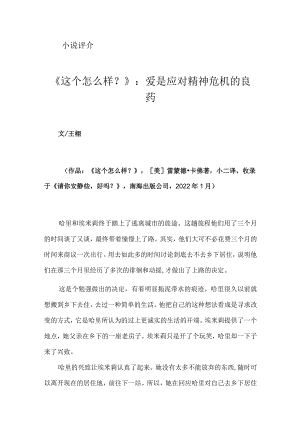《这个怎么样？》：爱是应对精神危机的良药.docx