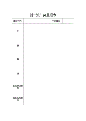 “创一流”奖呈报表.docx