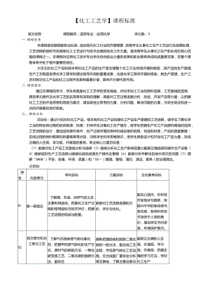 《化工工艺学》课程标准.docx