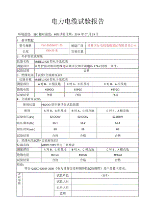 35kV电缆试验报告.docx