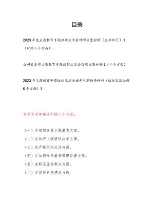 2024班子检视执行上级组织决定、严格组织生活、加强党员教育管理监督、联系服务群众、抓好自身建设等六个方面对照剖析发言材料3篇.docx