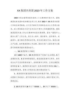 XX集团共青团2023年工作方案.docx