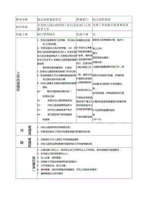 2、园长助理兼保管员岗位说明书.docx