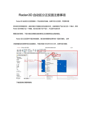 Radan3D自动区分正反面注意事项.docx