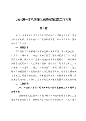 2024进一步巩固深化主题教育成果工作方案.docx