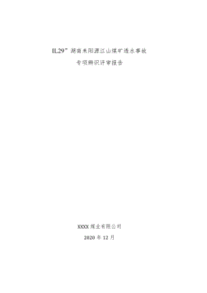 《“11.29”湖南耒阳源江山煤矿透水事故后专项辨识评估》评审报告.docx