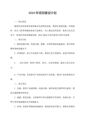 2024年项目建设计划.docx