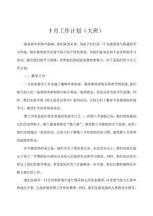 2024年大班1月工作计划.docx