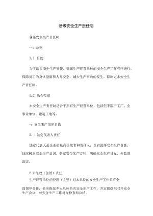 各级安全生产责任制.docx