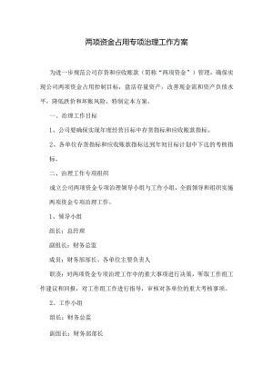 两项资金占用专项治理工作方案.docx