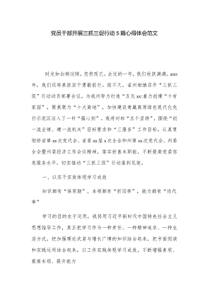 党员干部开展三抓三促行动5篇心得体会范文.docx