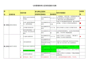 七标管理体系认证项目进度计划表.docx