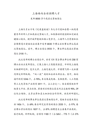 上海面向全球招聘人才田园美.docx