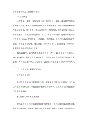 上海申迪公司员工招聘管理现状.docx