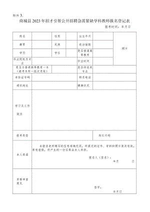 信阳市事业单位公开招聘工作人员报名登记表.docx