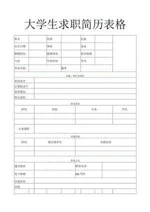 个人简历空白表格(96).docx