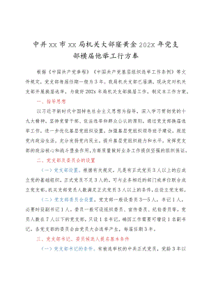 局级机关支部委员会党支部换届选举工作方案.docx