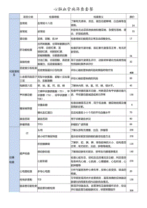 三甲医院体检心脑血管疾病项目.docx