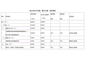 保山市2023年度“重中之重”项目清单.docx