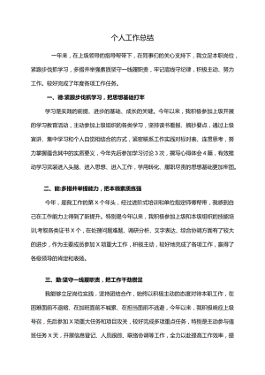 个人工作总结.docx