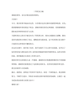 三等奖发言稿.docx