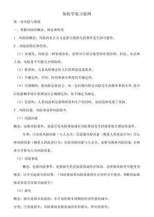 保险学复习重点.docx