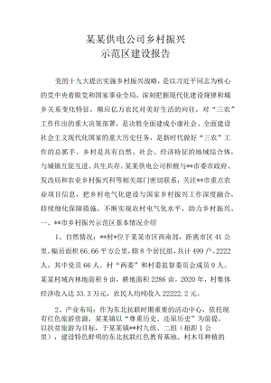 供电公司乡村振兴示范区建设报告.docx