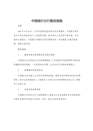中国银行分行整改措施.docx