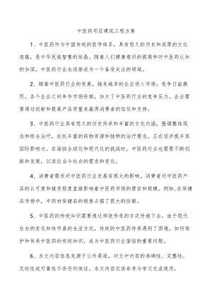 中医药项目建筑工程方案.docx