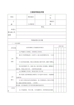 员工绩效考核自评表.docx
