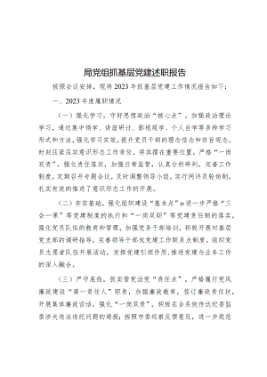 局党组抓基层党建述职报告.docx