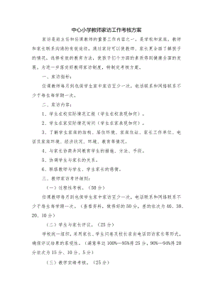 中心小学教师家访工作考核方案.docx
