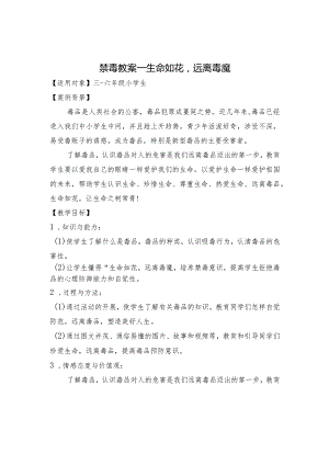 小学班会课禁毒教案.docx