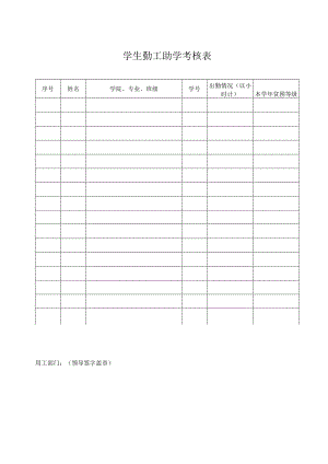 学生勤工助学考核表.docx