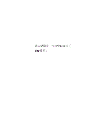 北大纵横员工考核管理办法(doc40页).docx
