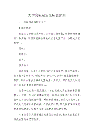 大学实验室安全应急预案.docx