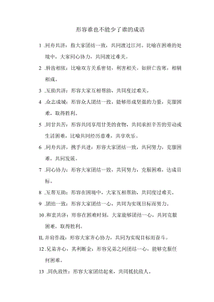 形容谁也不能少了谁的成语.docx