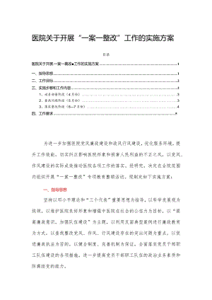 医院关于开展“一案一整改”工作的实施方案.docx