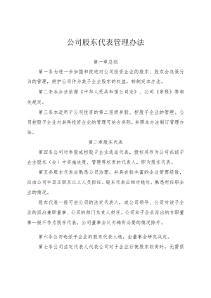 公司股东代表管理办法.docx