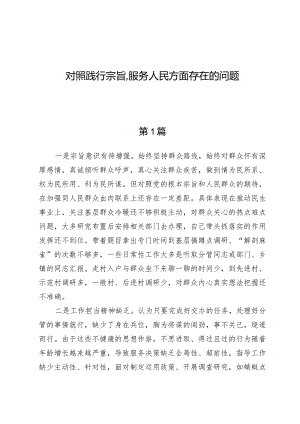 对照践行宗旨、服务人民方面存在的问题9篇.docx
