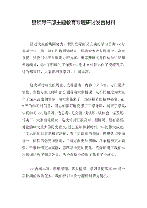 县领导干部主题教育专题研讨发言材料.docx