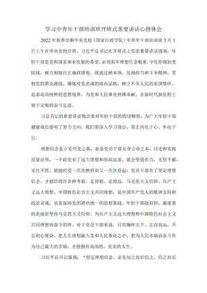 学习2022春季中青年干部培训班开班式重要讲话心得体会2.docx