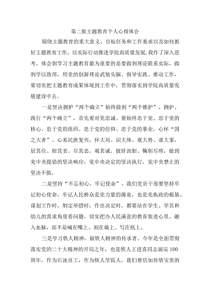 大学教师学习《第二批主题教育》个人心得体会合计6份.docx