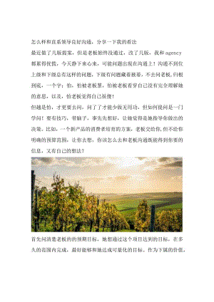 怎么样和直系领导良好沟通分享一下我的看法.docx