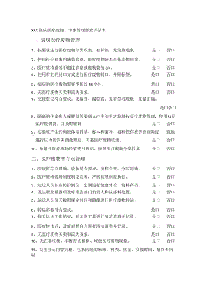 医疗废物、污水管理督查表.docx