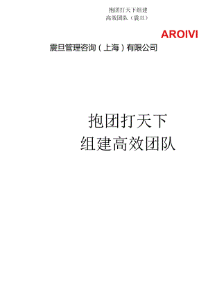抱团打天下组建高效团队（震旦）.docx