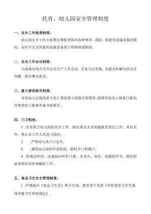 托育、幼儿园安全管理制度.docx