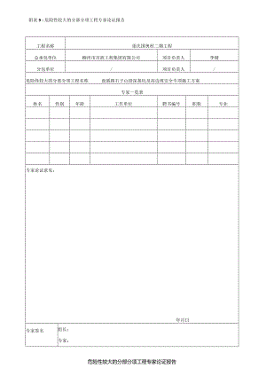 危险性较大的分部分项工程专家论证报告.docx