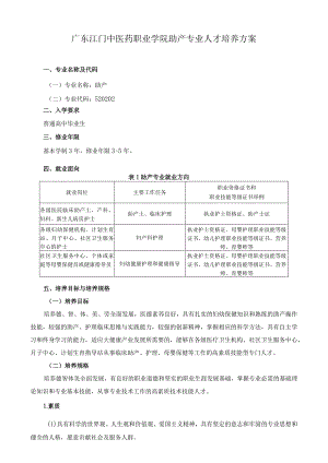 全日制32-2022级助产专业人才培养方案docx.docx